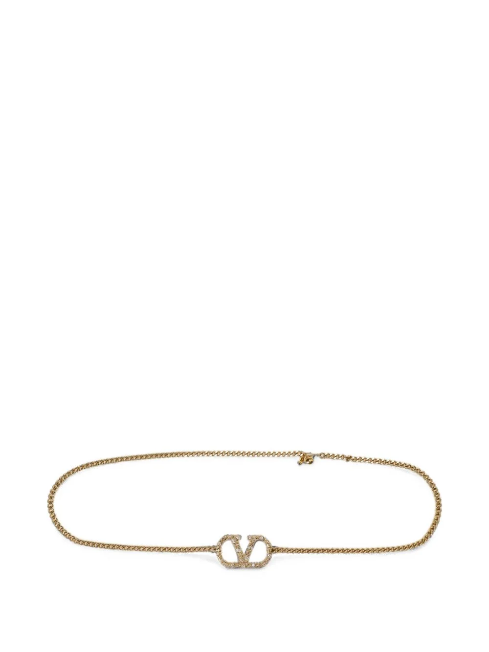 VLogo Signature crystal-embellished belt - 1