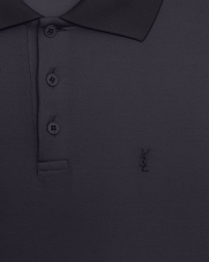 embroidered-logo 짧은 소매 폴로 셔츠 3