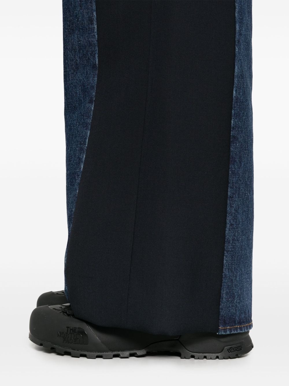 contrast-panel wide-leg jeans - 5
