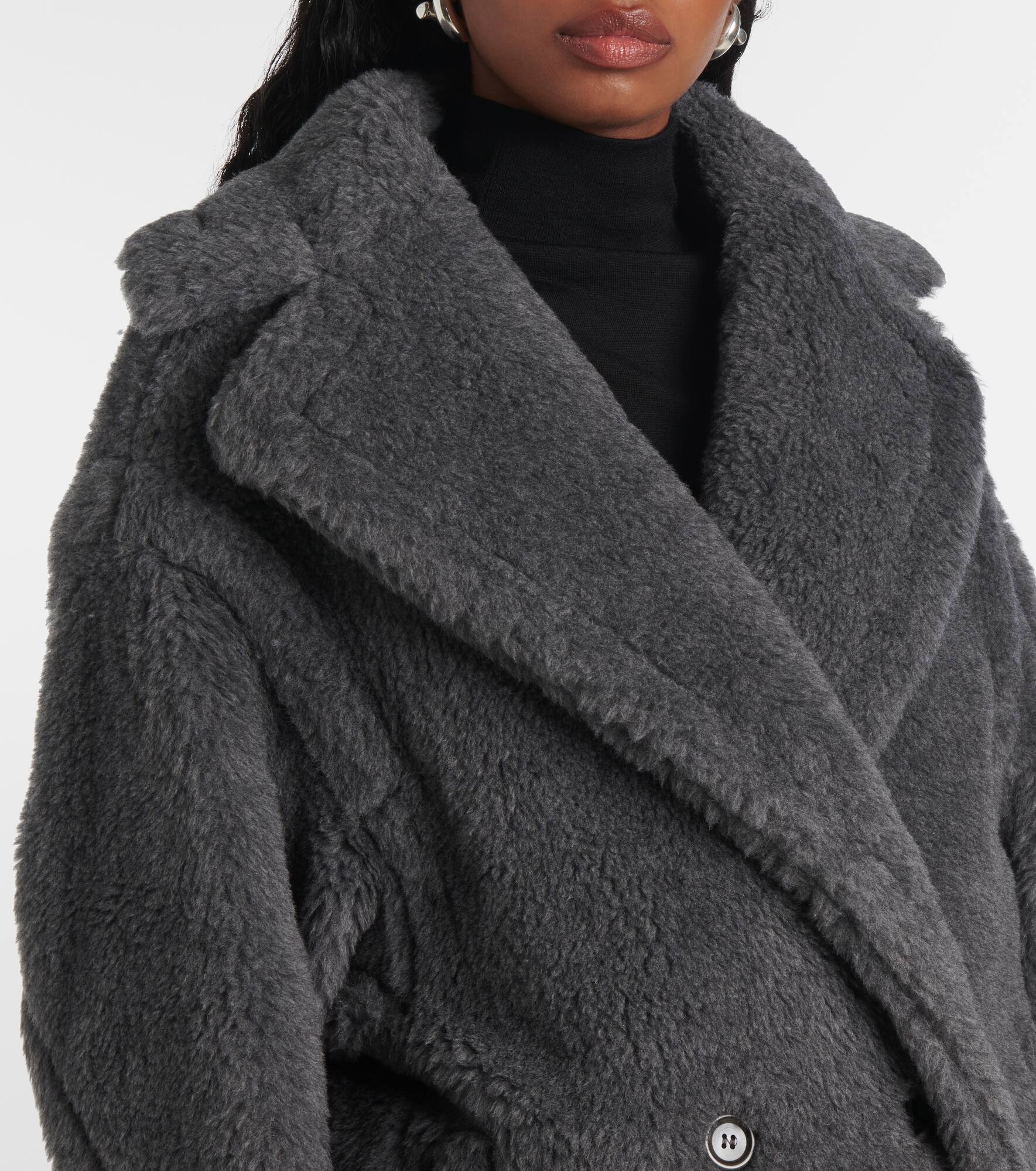 Teddy Bear Icon wool and silk-blend teddy coat - 4
