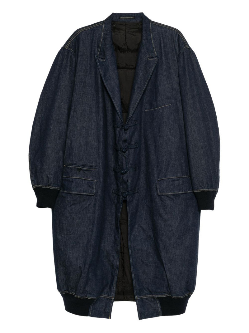 panelled denim coat 1