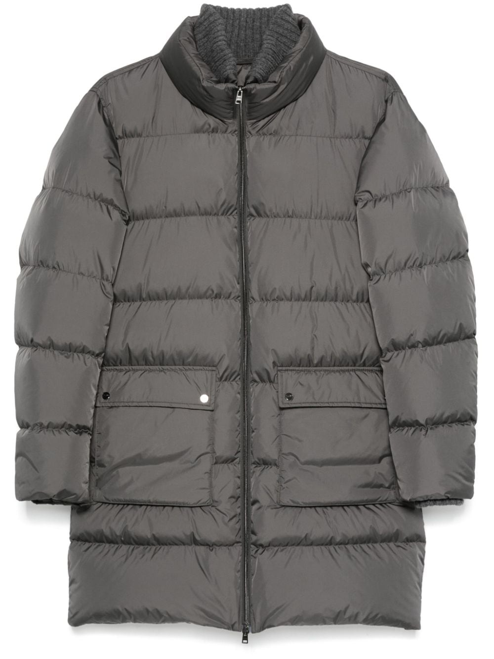 quilted puffer coat - 1