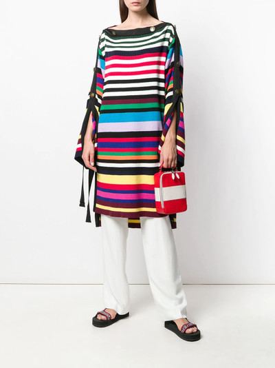 Monse two-tone grosgrain poncho outlook