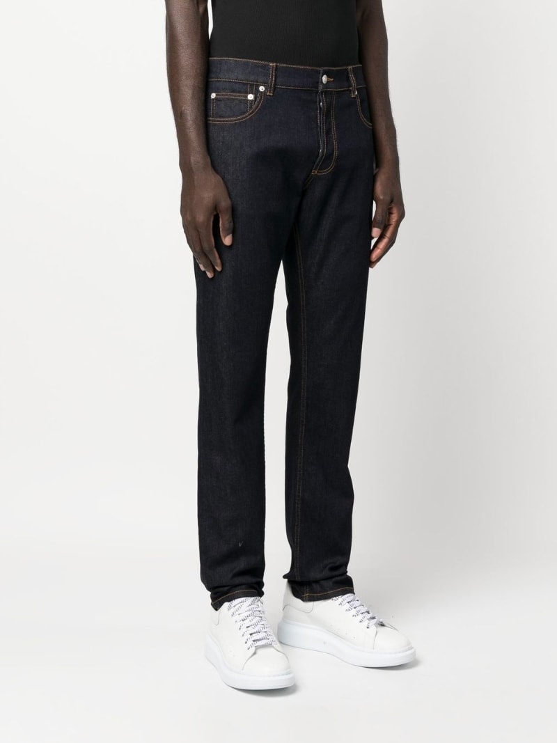 logo-embroidered jeans - 3