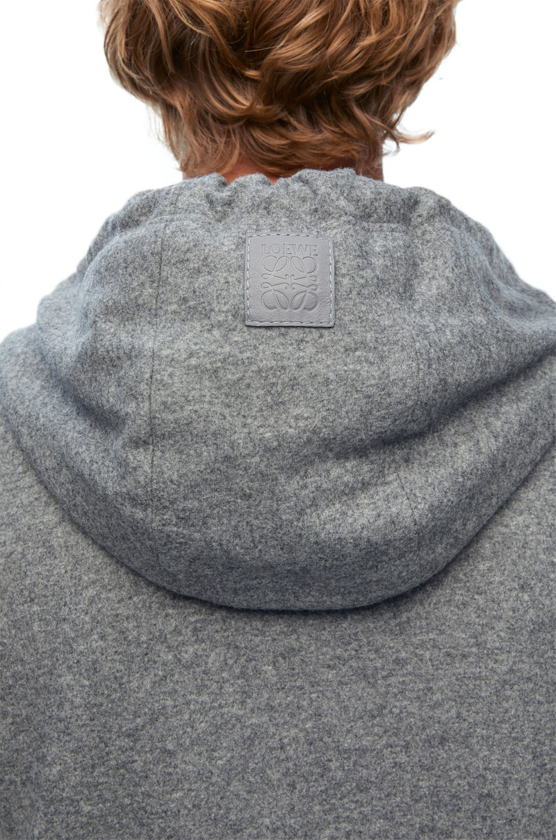 Hooded jacket in wool and cashmere 5