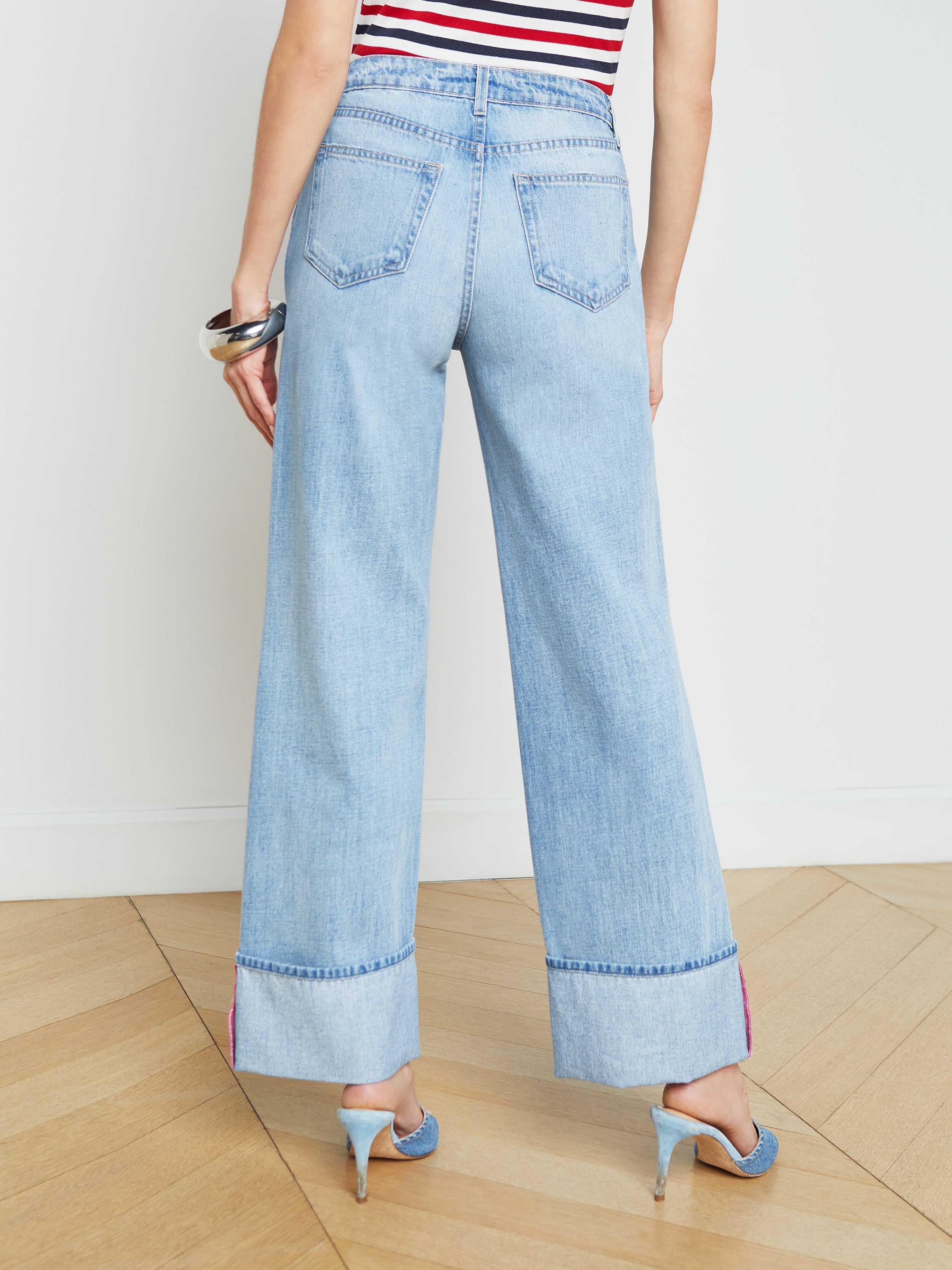 Miley Cuffed Wide-Leg Jean - 5
