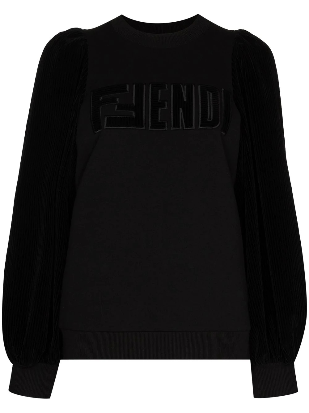 ribbed sleeve sweatshirt - 1