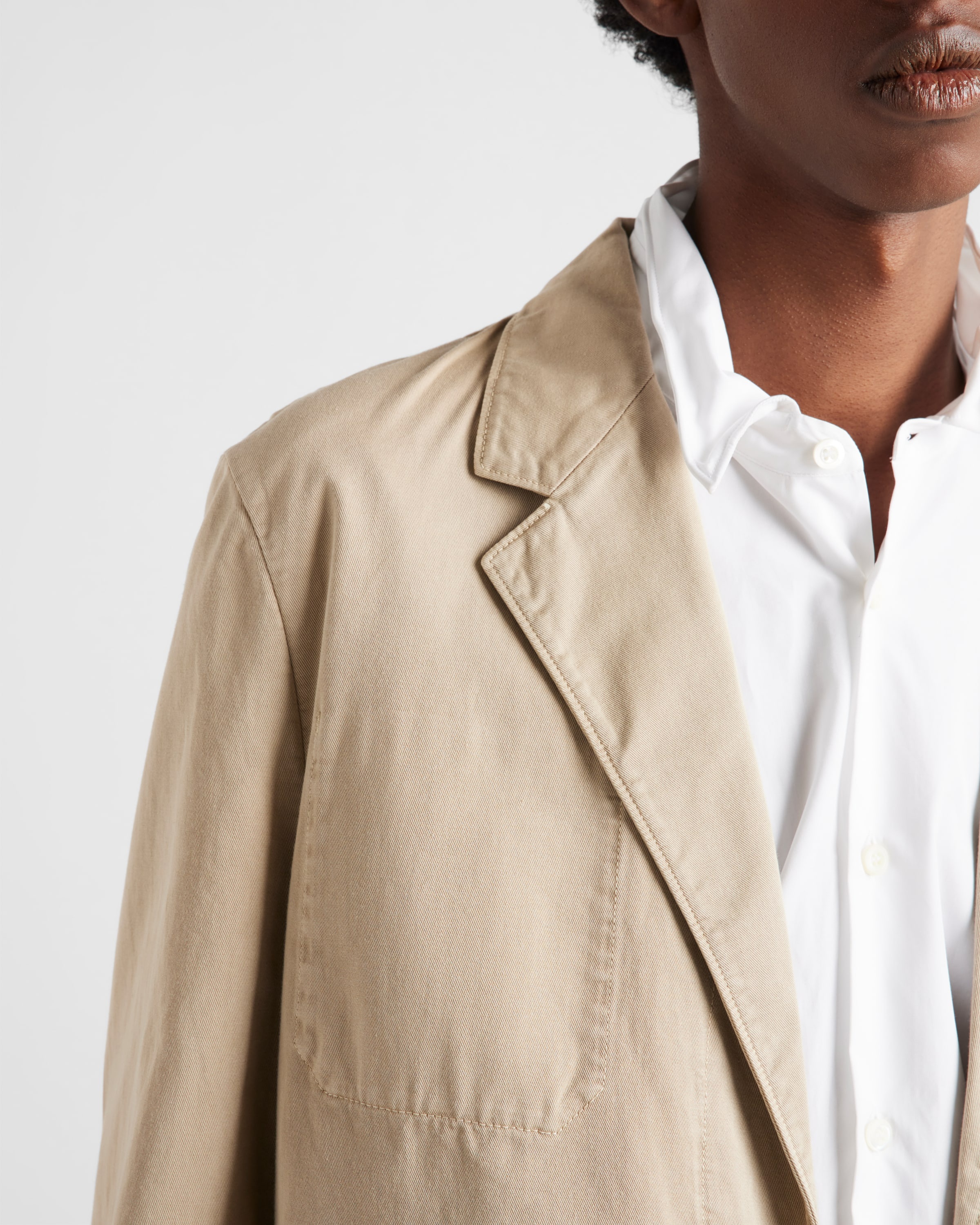 Single-breasted cotton jacket - 3
