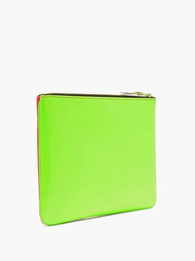 Comme Des Garçons Colour-block leather pouch outlook