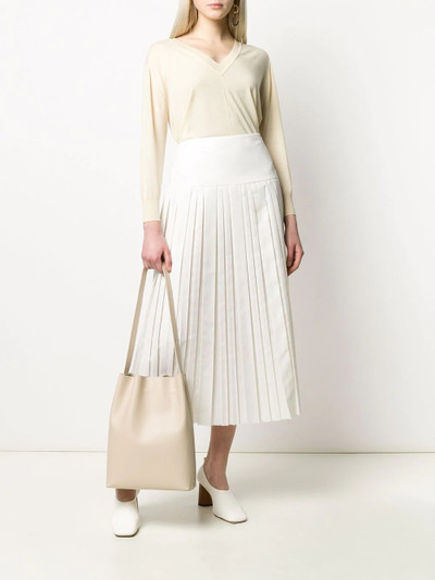 The Row pleated mid-length skirt outlook