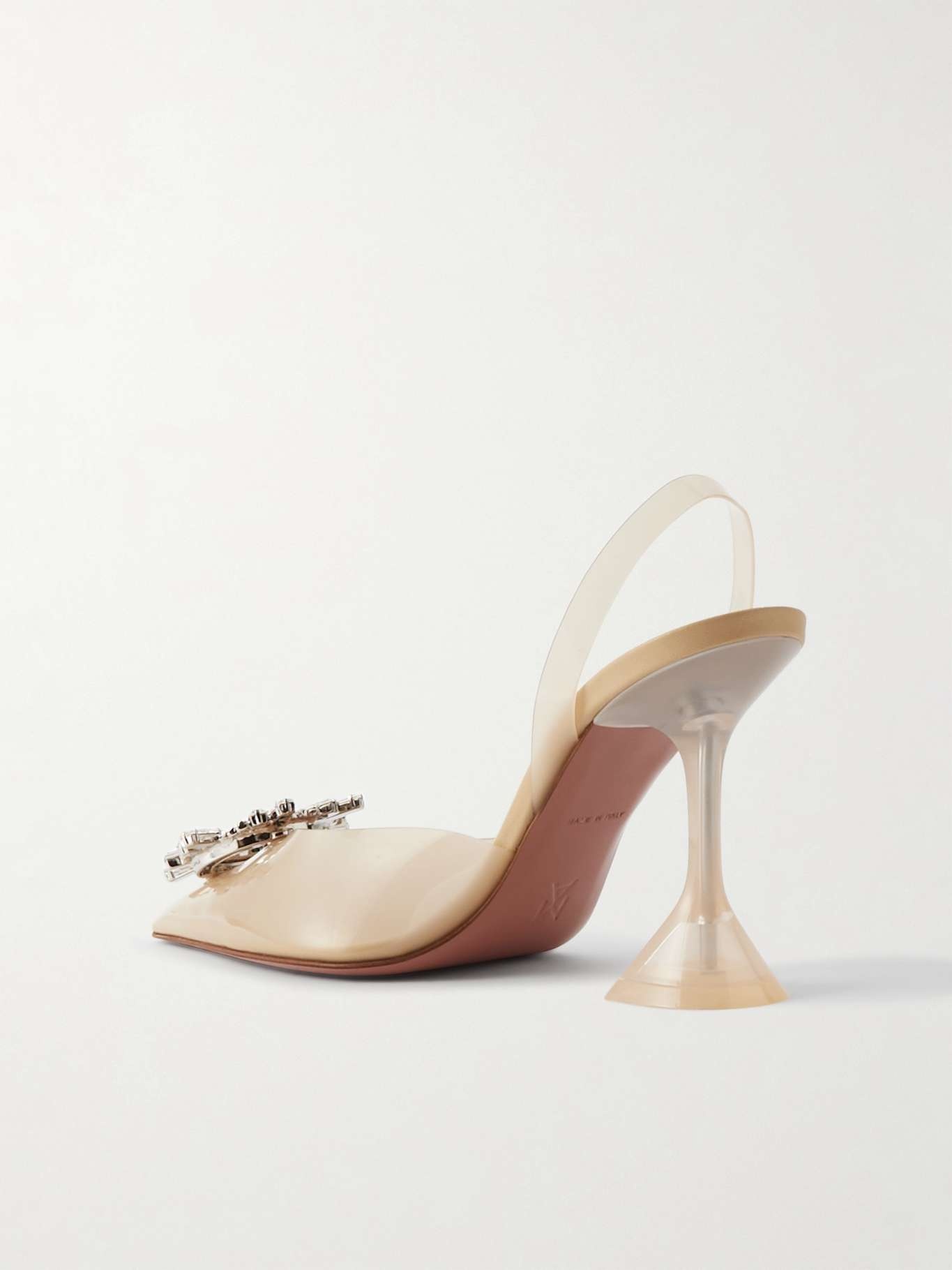 Begum Glass crystal-embellished PVC slingback pumps - 3