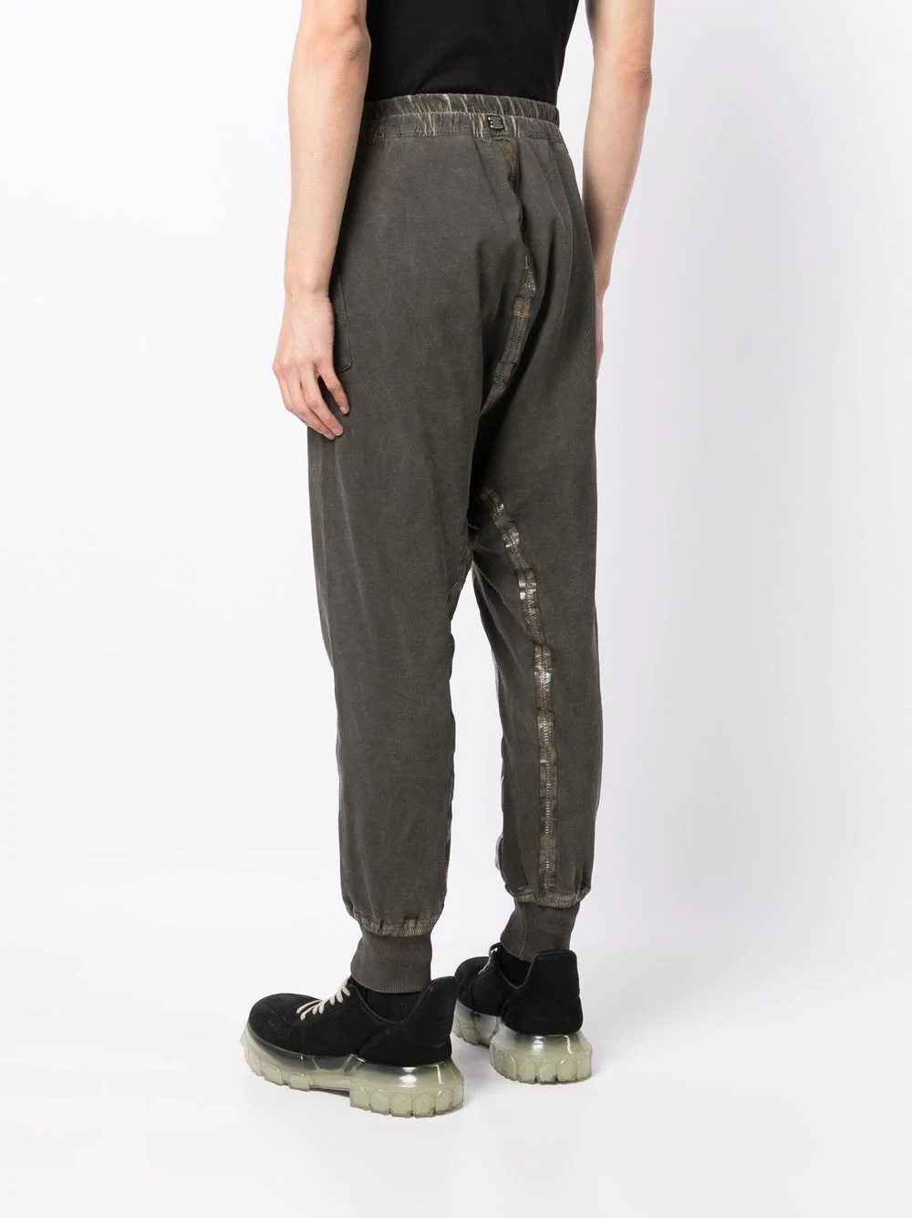 zip-embellished tapered trousers - 4