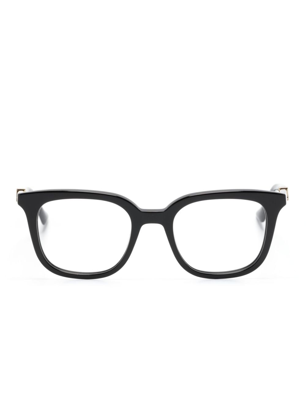 logo-debossed square-frame glasses - 1