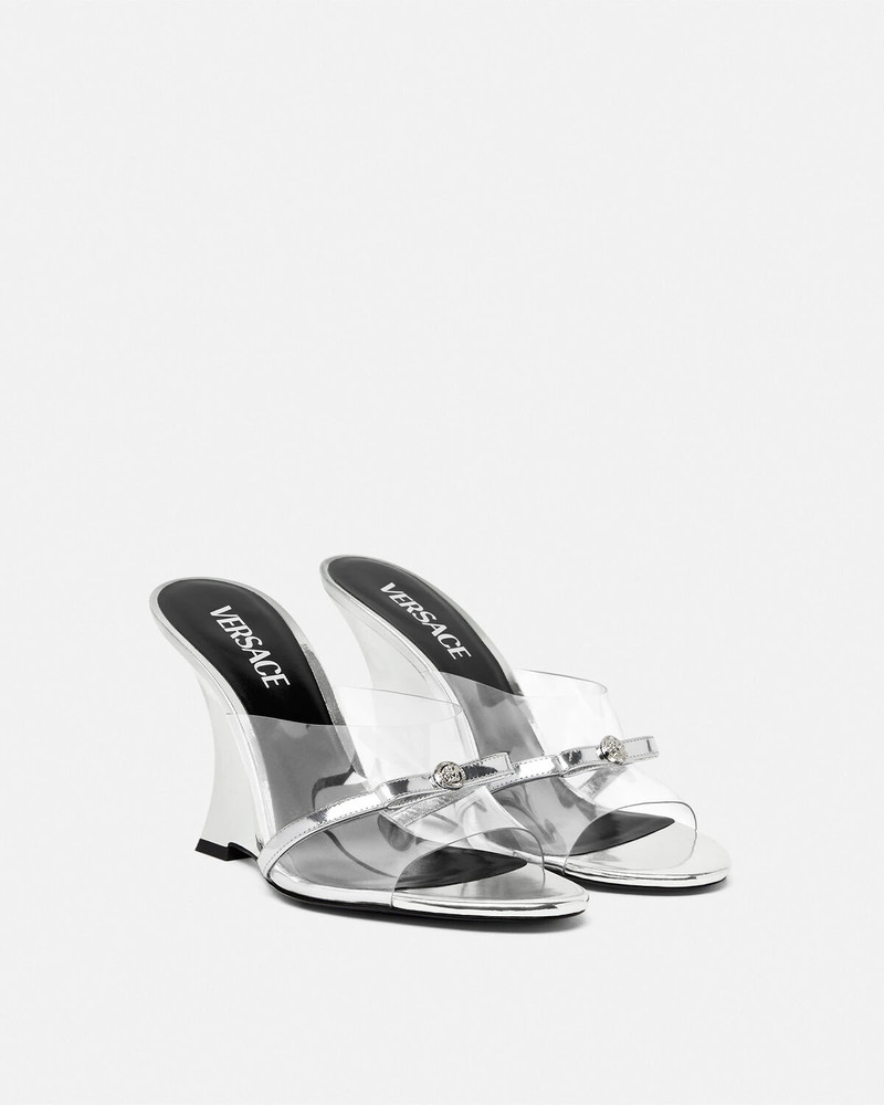 VERSACE Gianni Ribbon Wedge Mules 3.7" / 95 mm outlook