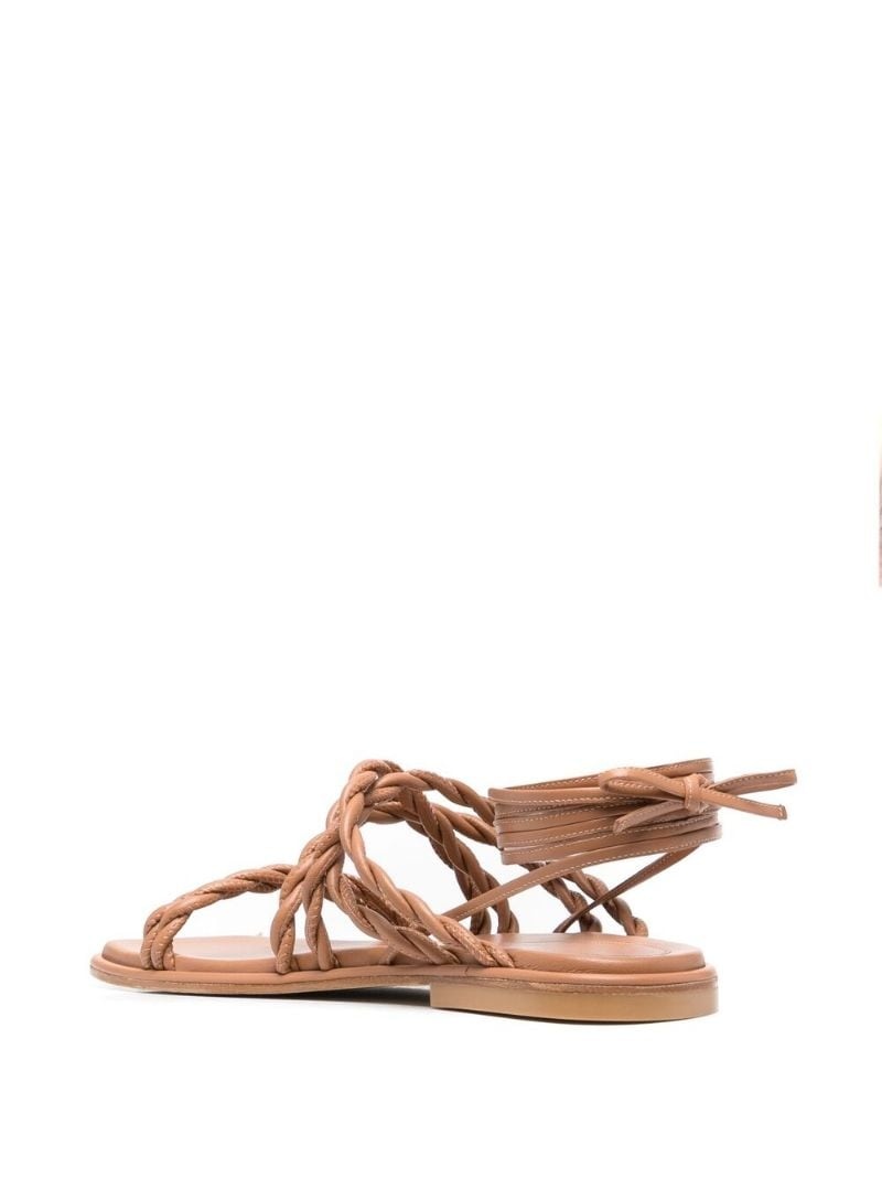strappy leather sandals - 4
