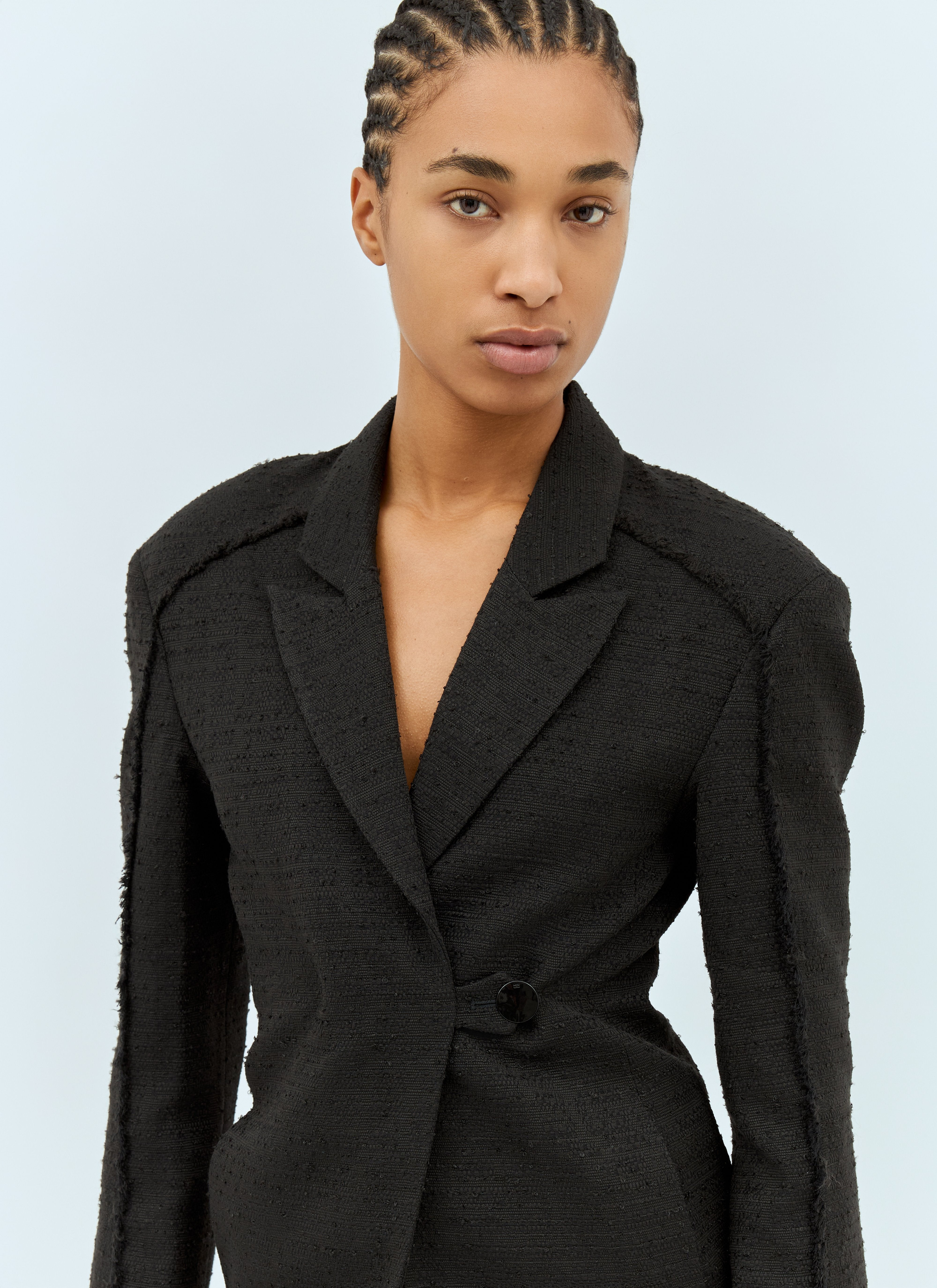 Ganni Women Tweed Suiting Blazer - 3