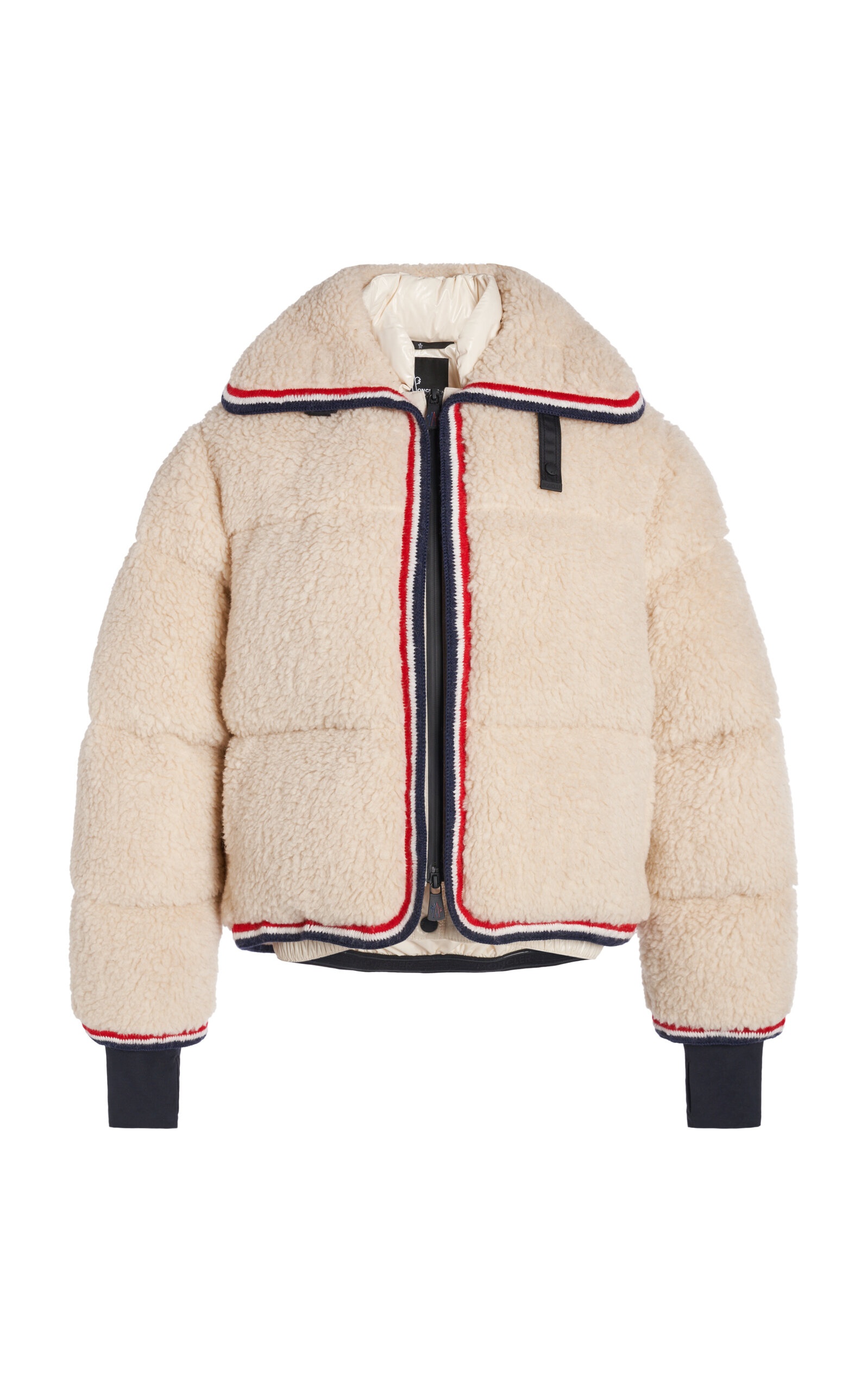 Moncler Eterlou Down Fleece Bomber Jacket neutral
