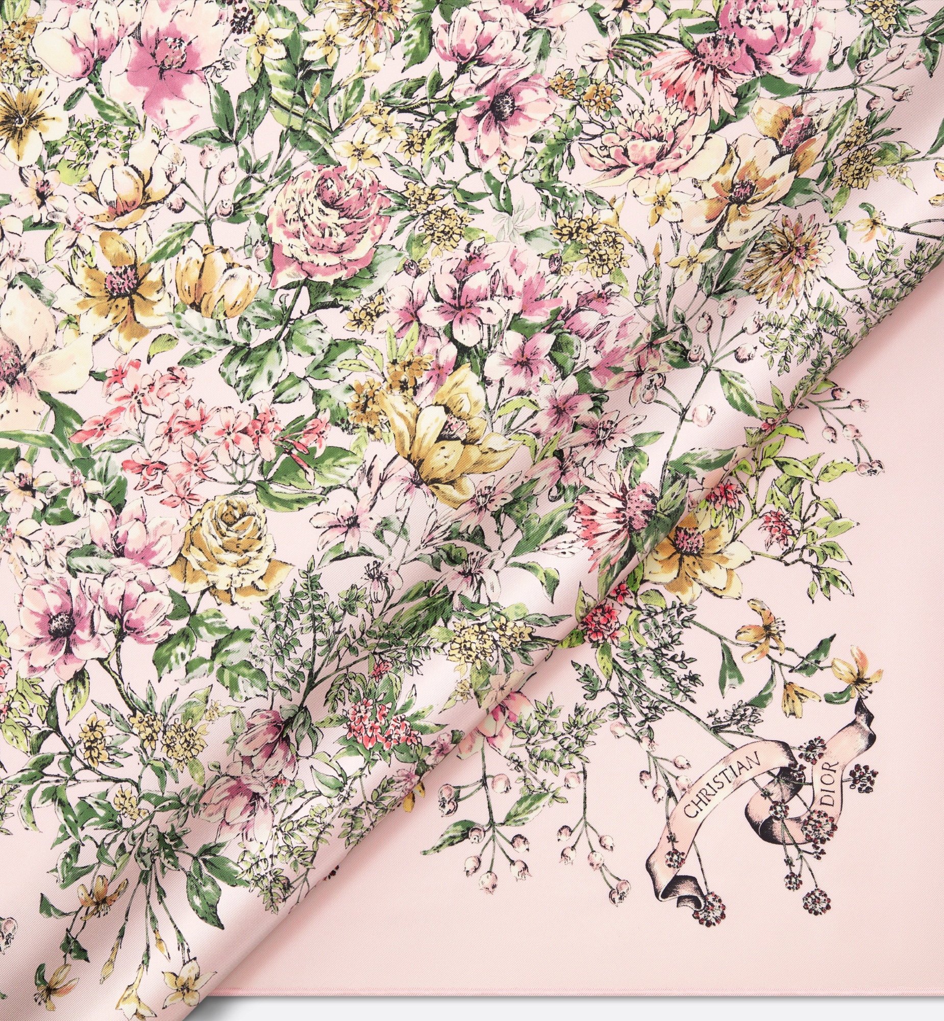 D-Floral 90 Square Scarf - 3