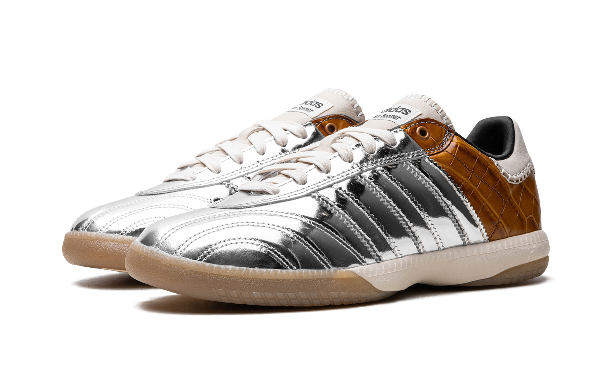 Samba Millenium "Wales Bonner - Silver Metallic / Easy Yellow" - 2
