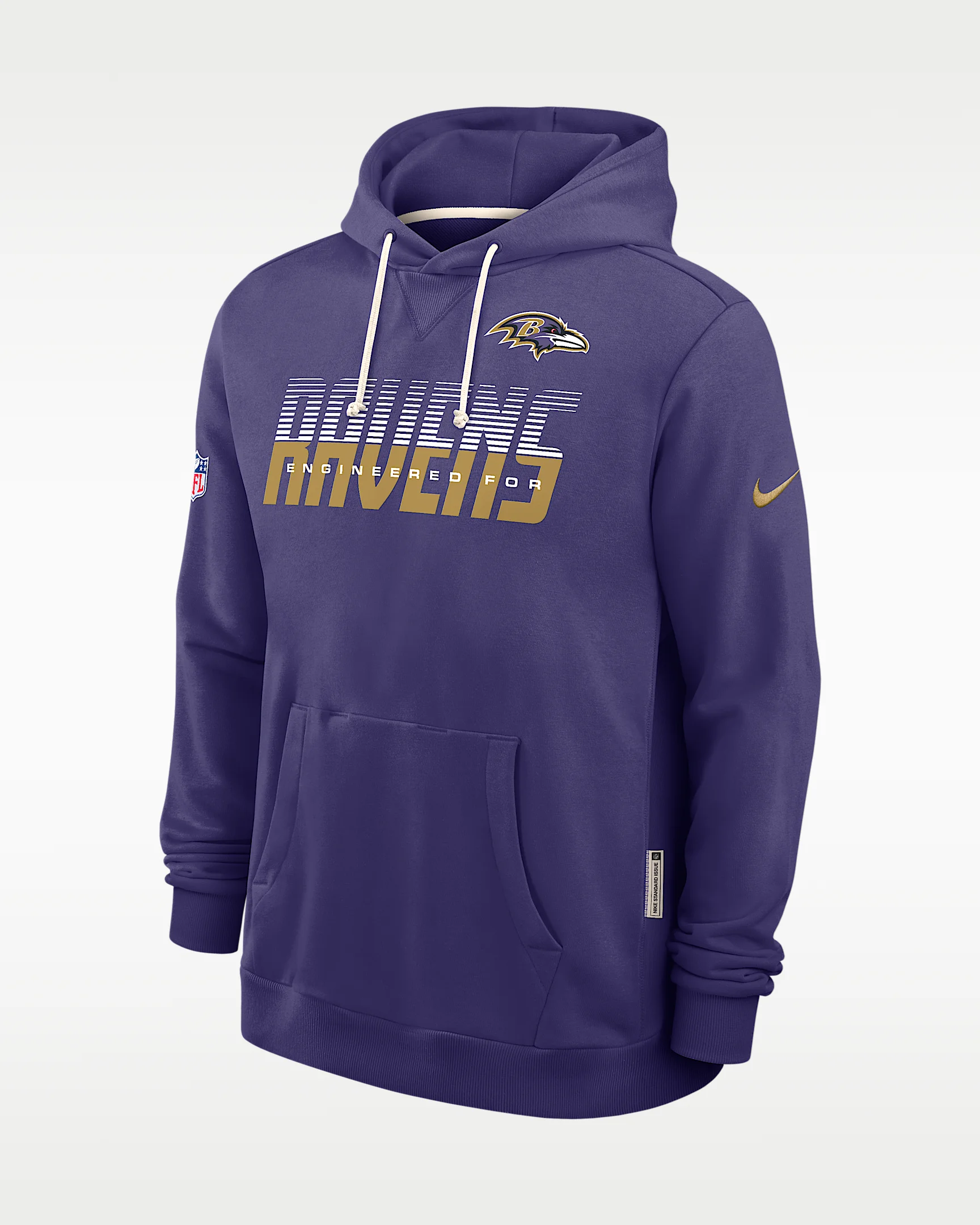 Baltimore Ravens Sideline Standard Issue Men's Nike Dri-FIT NFL Pullover Hoodie - 1