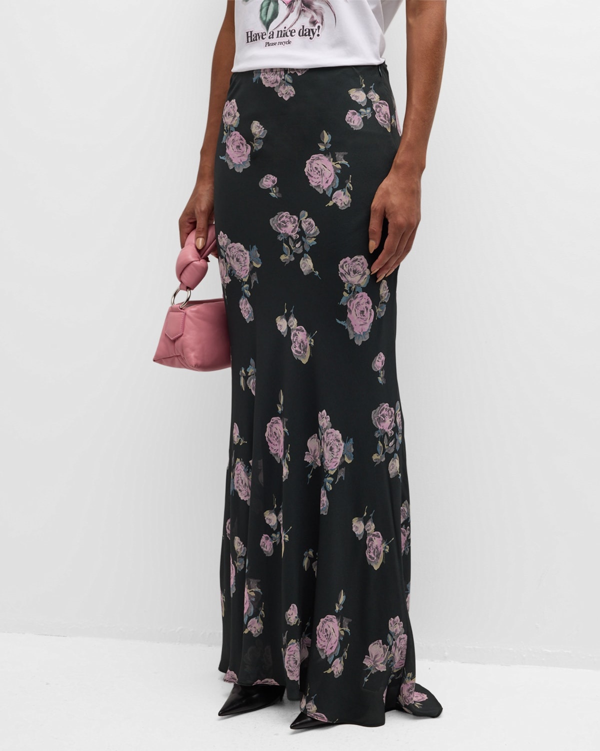 Floral Crepe Maxi Skirt - 2