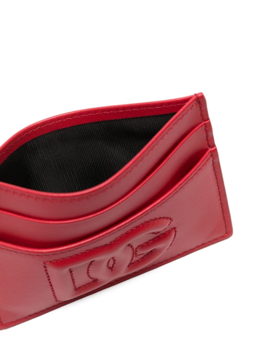 logo-embossed leather cardholder - 3