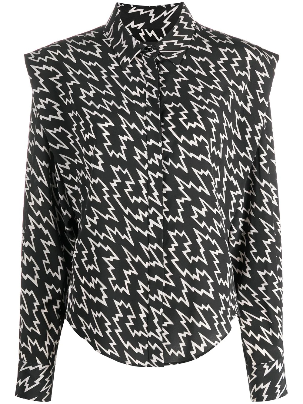 graphic-print blouse - 1