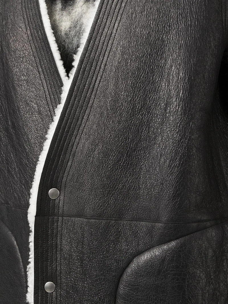 contrasting trim leather gillet 5