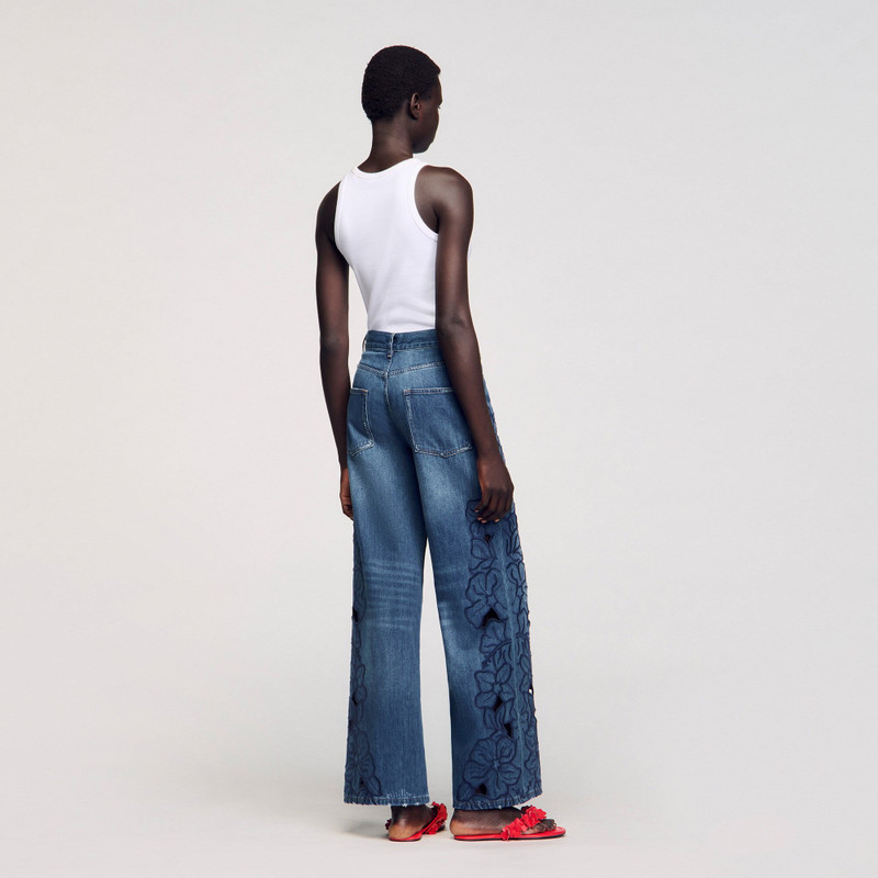 Sandro EMBROIDERED JEANS outlook