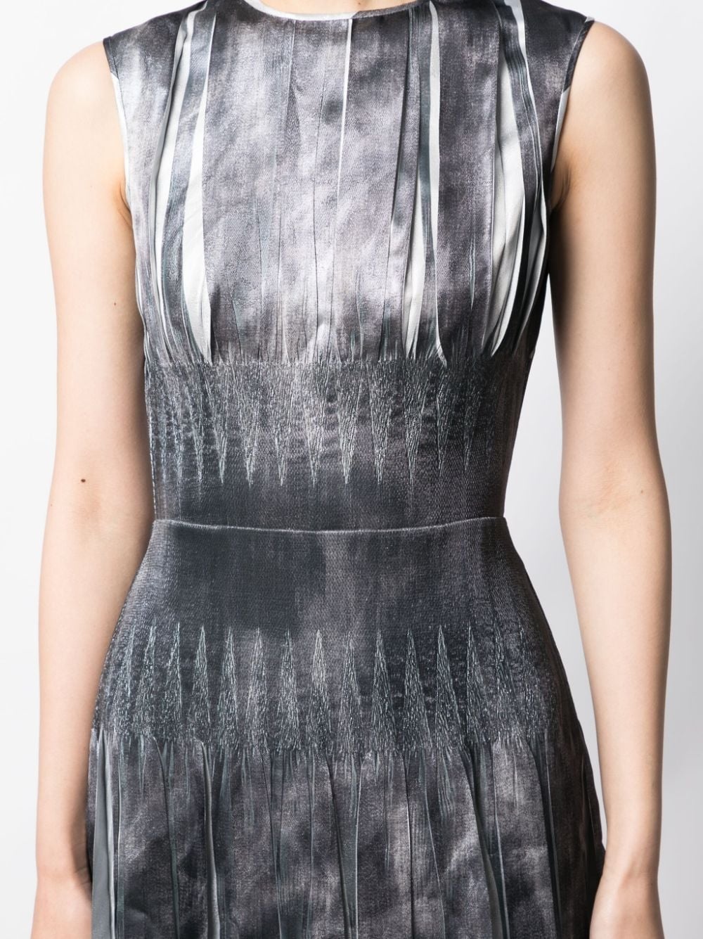 box-pleated sleeveless maxi dress - 5