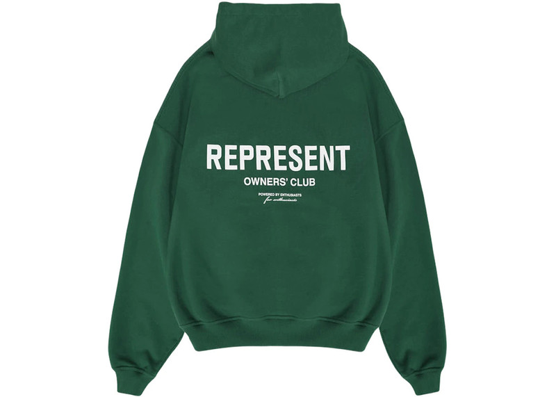 REPRESENT Represent Owner's Club Hoodie Racing Green/White outlook