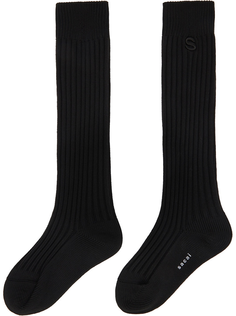 sacai Black Rib Socks outlook