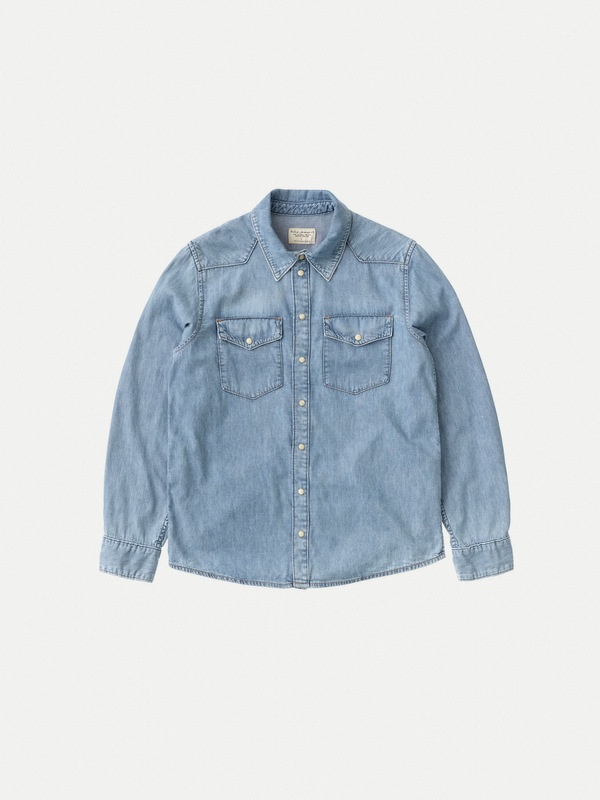 Stella Western Shirt Light Stonewash Denim - 1