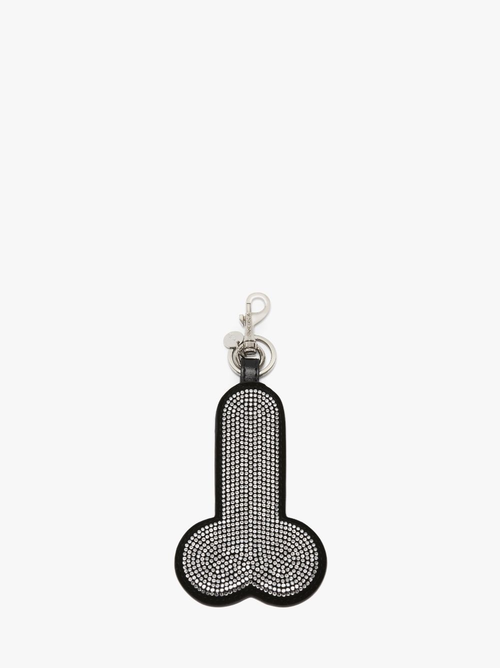 SUEDE PENIS KEYRING WITH CRYSTALS - 1