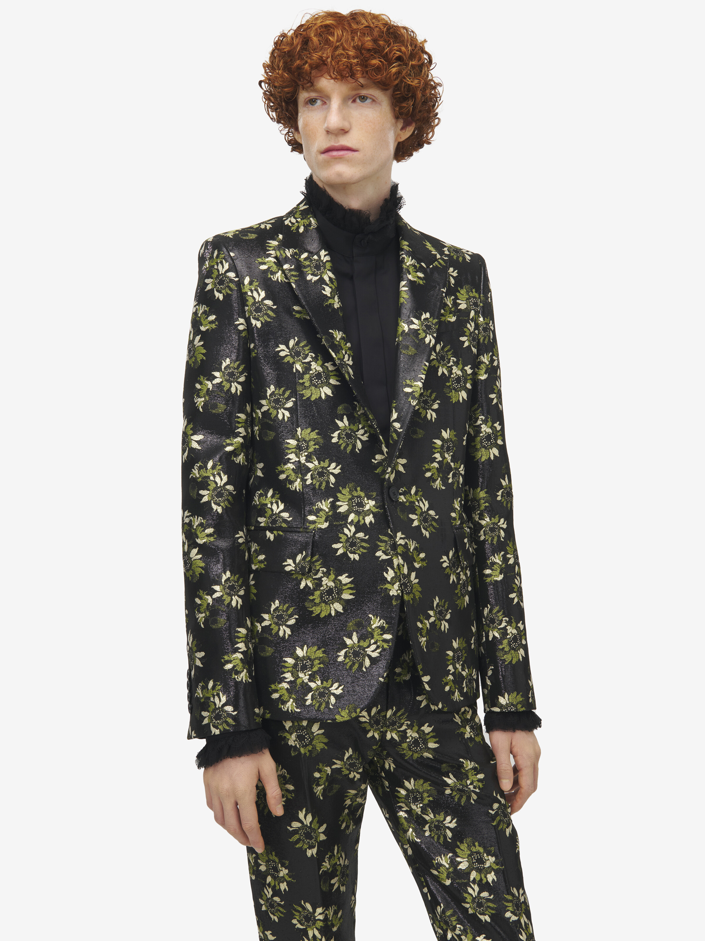 Sunflower Jacquard Single-breasted Jacket - 2