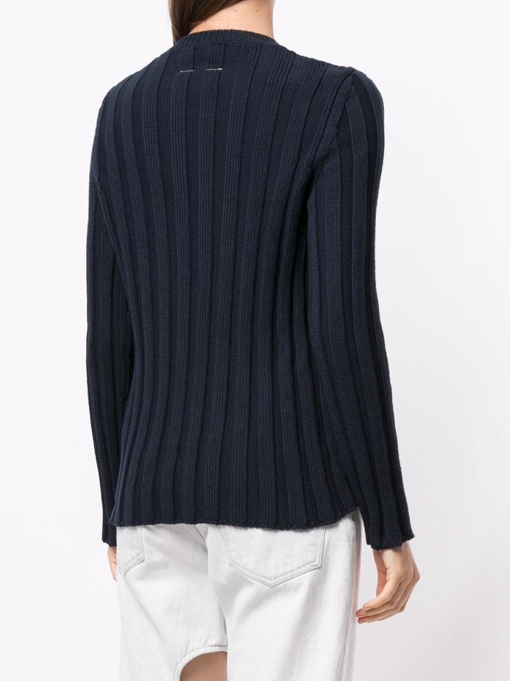 logo ribbed knit jumper - 4