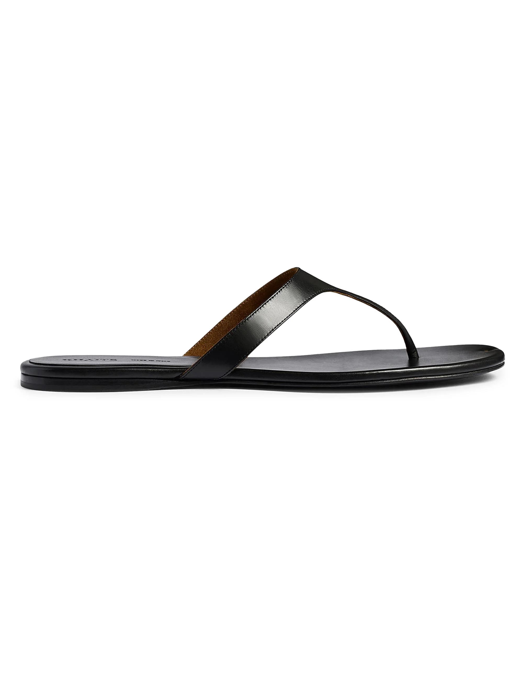 Women's Archer Leather Thong Sandals - Black - 1
