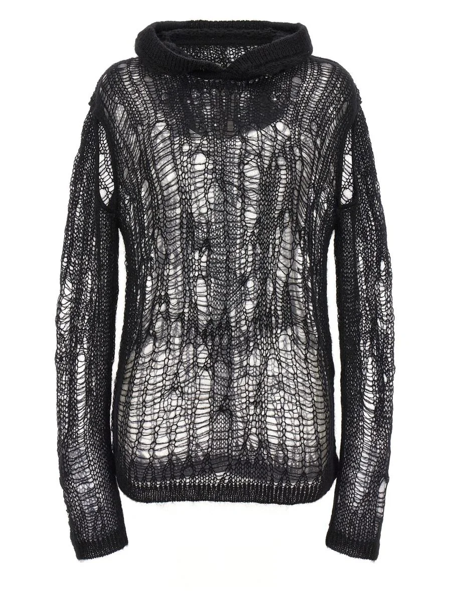 Rick Owens RICK OWENS 'SPIDER HOODIE' HOODED SWEATER - 1