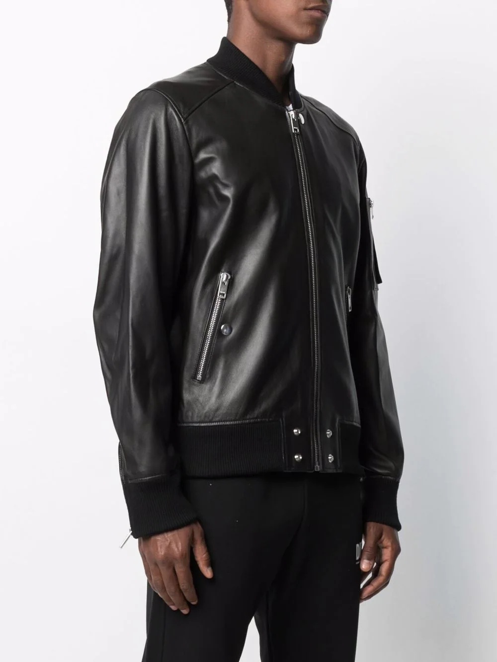 zip pocket bomber jacket - 3