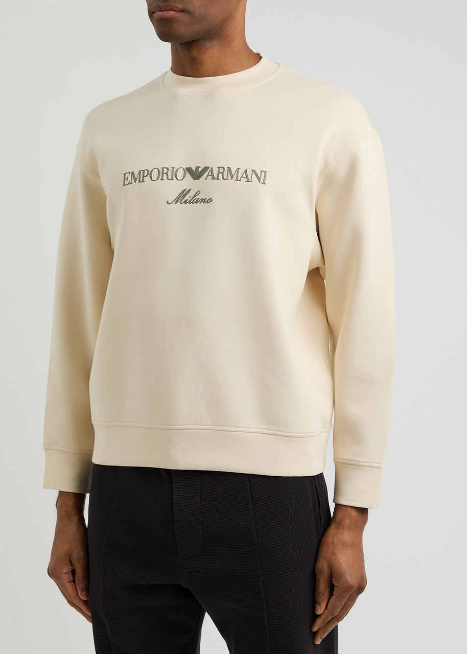 Emporio Armani Logo-embroidered Cotton-blend Sweatshirt - 2