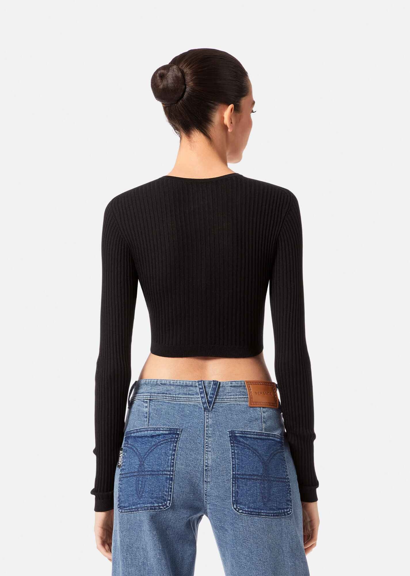 Medusa Cutout Wool Cardigan - 4