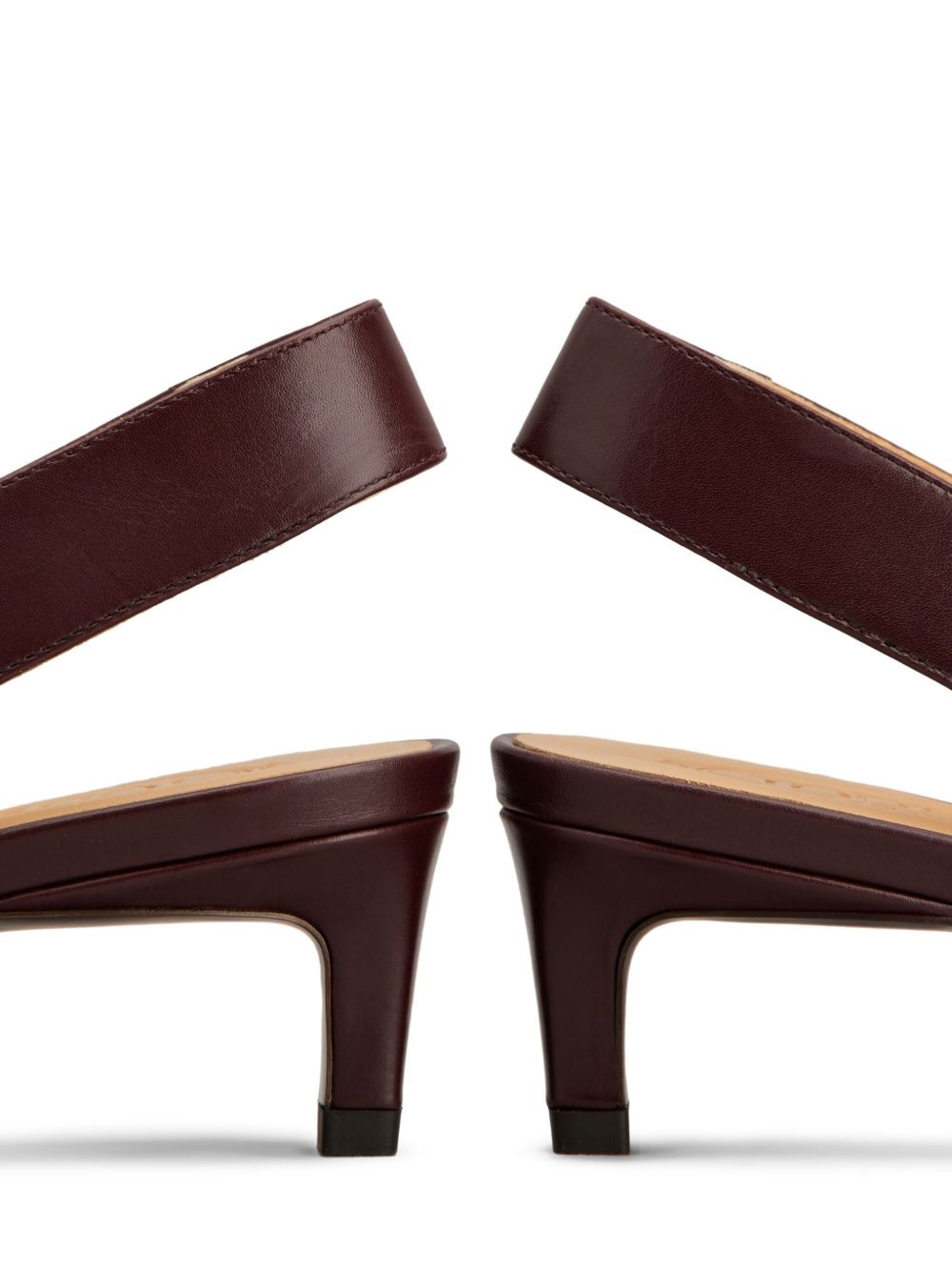 40mm leather pumps - 5