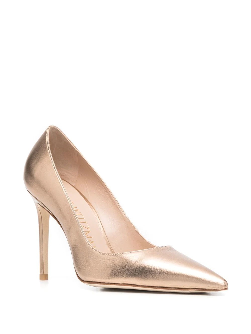 metallic-effect leather pumps - 2