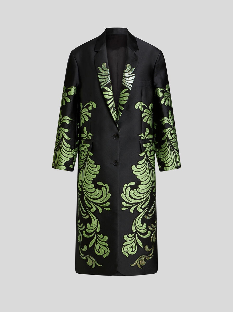 JACQUARD BROCADE COAT - 1