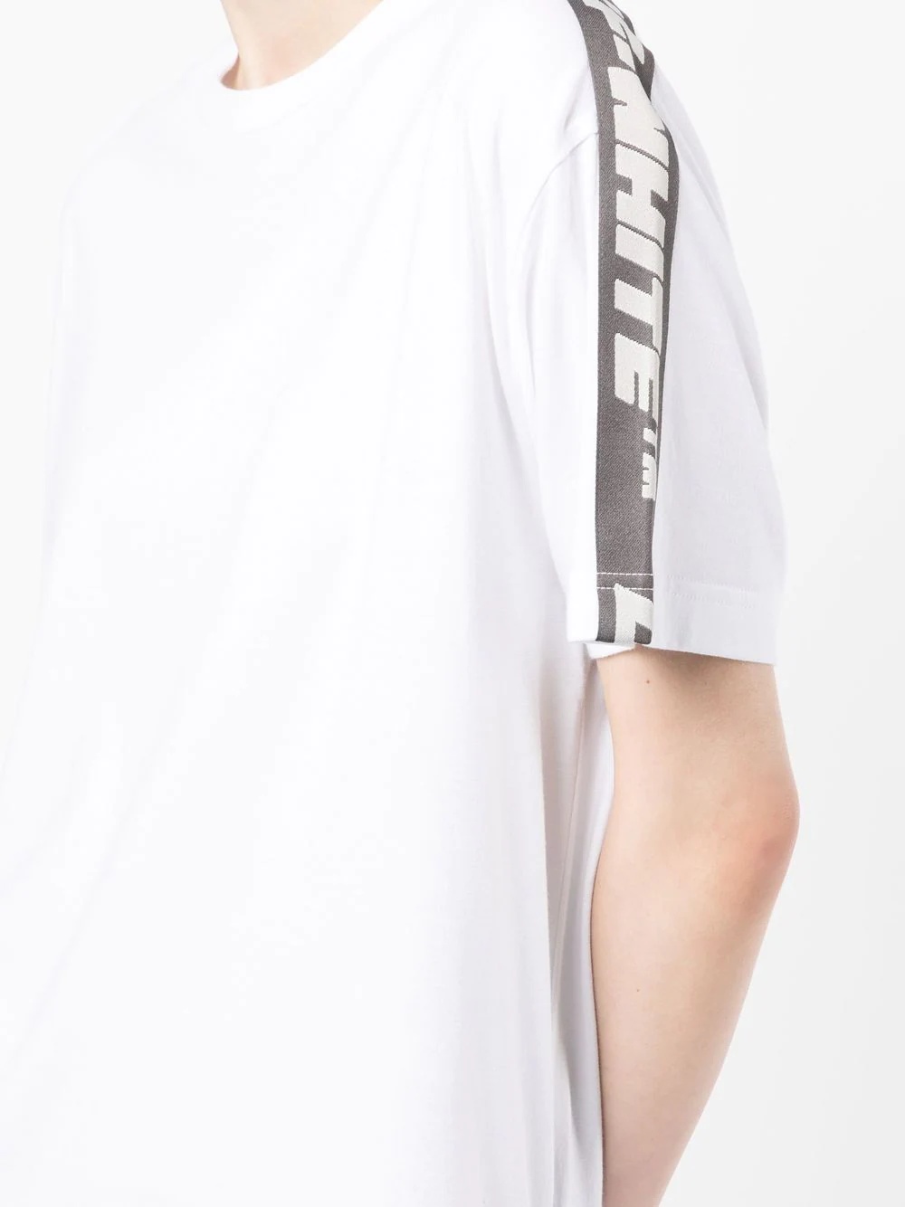 logo-tape T-shirt dress - 6