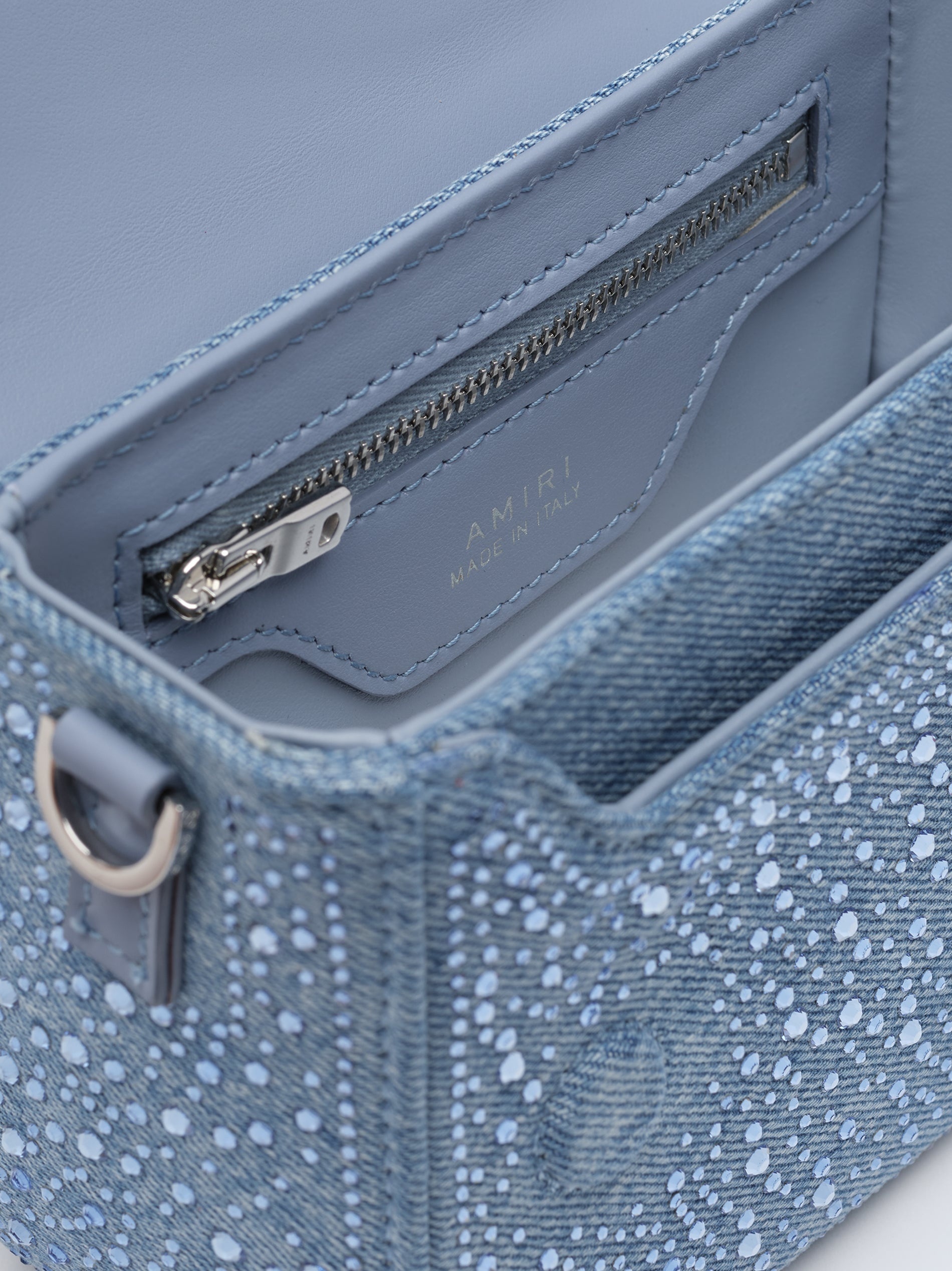 AMIRI CRYSTAL DENIM MICRO MA BAG | REVERSIBLE