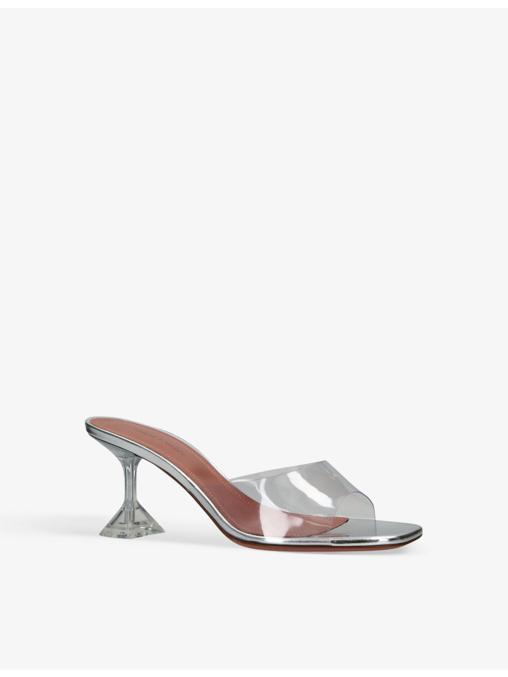 Lupita Glass square-toe PVC heeled mules - 3