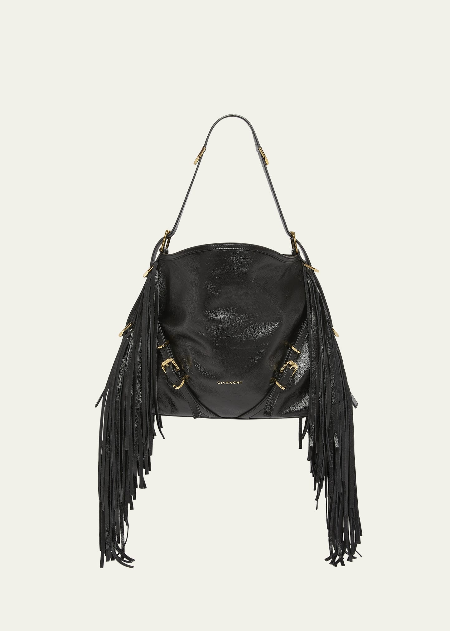 Voyou Medium Shoulder Bag in Fringe Leather - 1