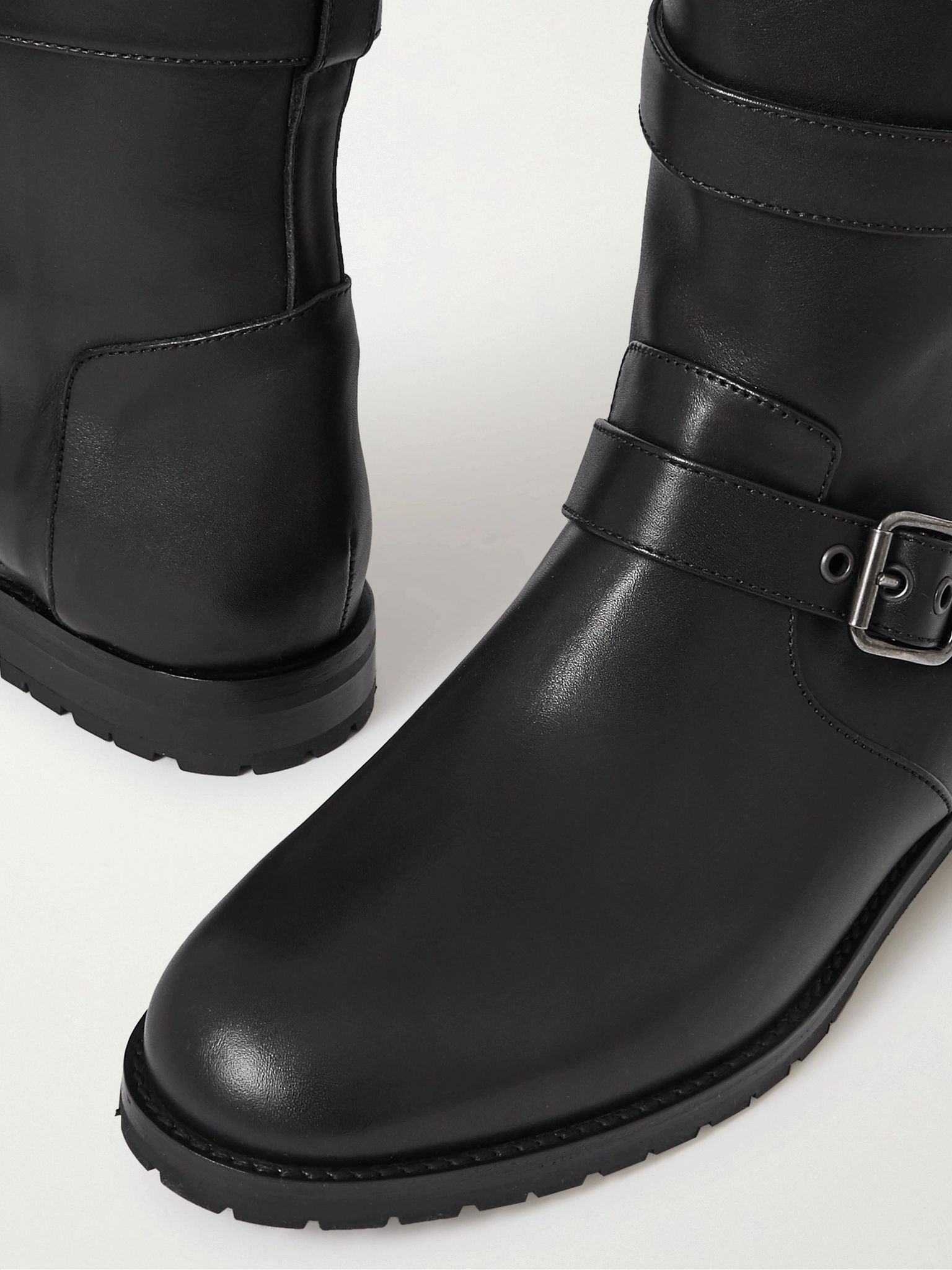 Sulaltra buckled leather ankle boots Black - 4