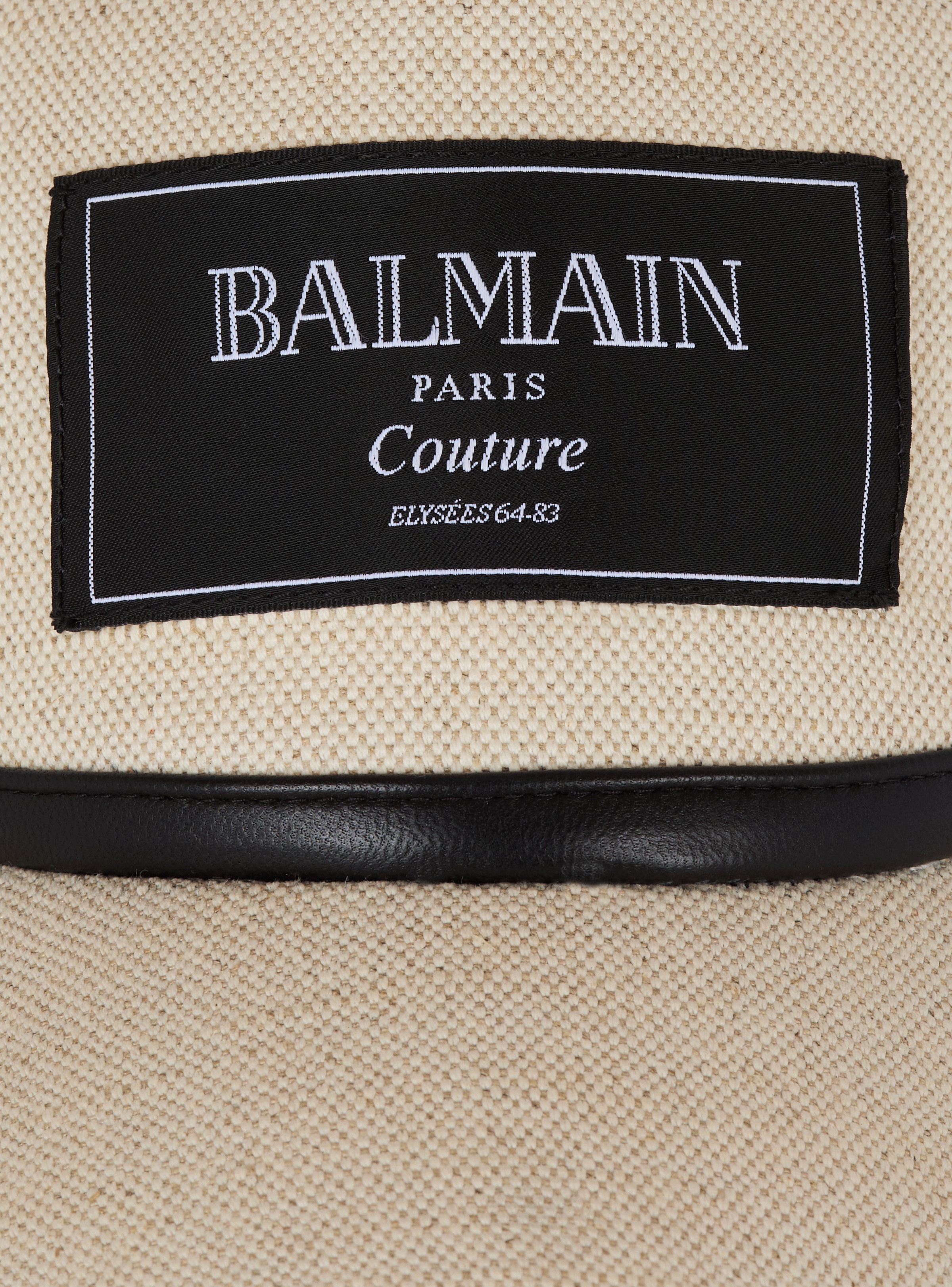 Canvas cap with Balmain Couture label - 5